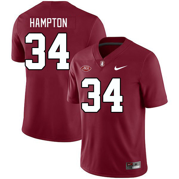 Men #34 Caleb Hampton Stanford Cardinal 2024 ACC Conference College Football Jerseys Stitched-Cardin